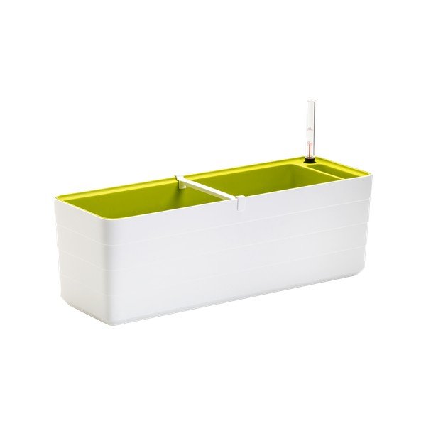 Balti zaļš pašlaistošs puķu pods Plastia Berberis , garums 59 cm-image-1