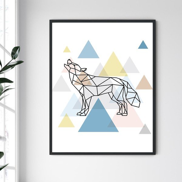 Sienas glezna rāmī North Carolina Frame Wolf III, 30 x 40 cm
