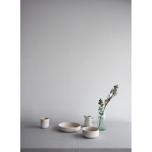 Rozā un baltā māla trauks ÅOOMI Dust, ø 15 cm-image-1