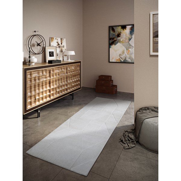 Krēmkrāsas ar rokām darināts vilnas celiņa paklājs 80x250 cm Ursule – Villeroy&Boch-image-1