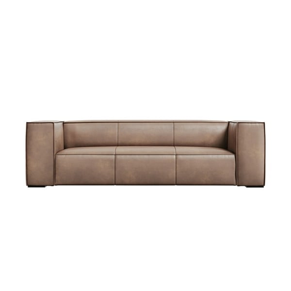 Gaiši brūns ādas dīvāns 227 cm Madame – Windsor & Co Sofas