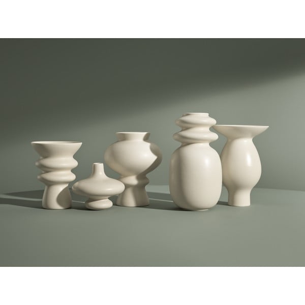 Krēmīgi balta keramikas vāze Kähler Design Kontur, augstums 25 cm-image-2