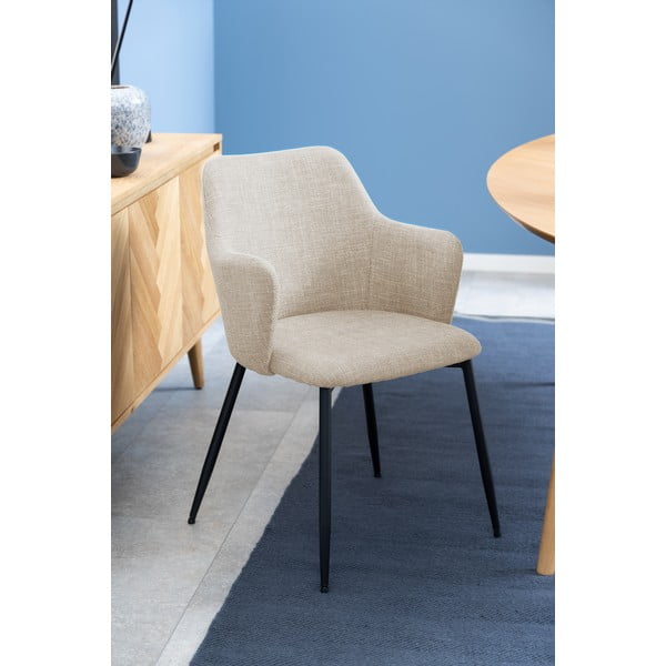 Krēmkrāsas polsterēti ēdamistabas krēsli (2 gab.) Ilsa – Actona-image-2