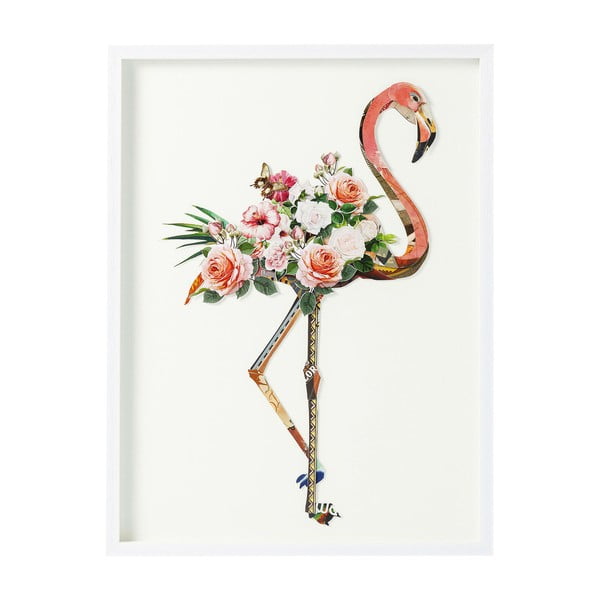 Flamingo glezna Kare Design Art Flamingo, 100 x 75 cm