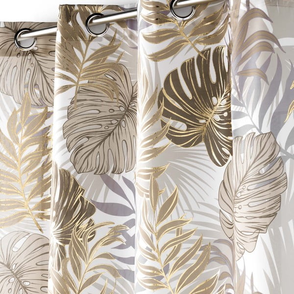 Pelēks/zelta krāsas aizkars 140x260 cm Mogador – douceur d'intérieur-image-1