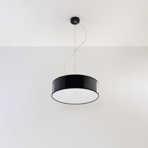 Melna piekaramā lampa ø 35 cm Atis – Nice Lamps