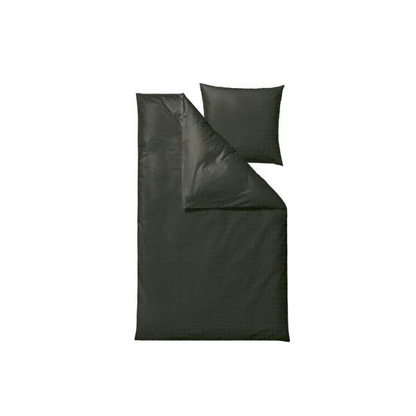 Tumši zaļa damasta gultas veļa 140x200 cm Clear – Södahl-image-1