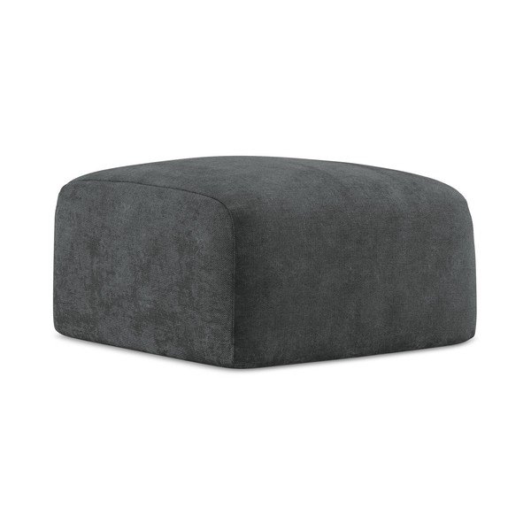 Tumši pelēks kāju soliņš no šenila auduma Leila – Makamii-image-3