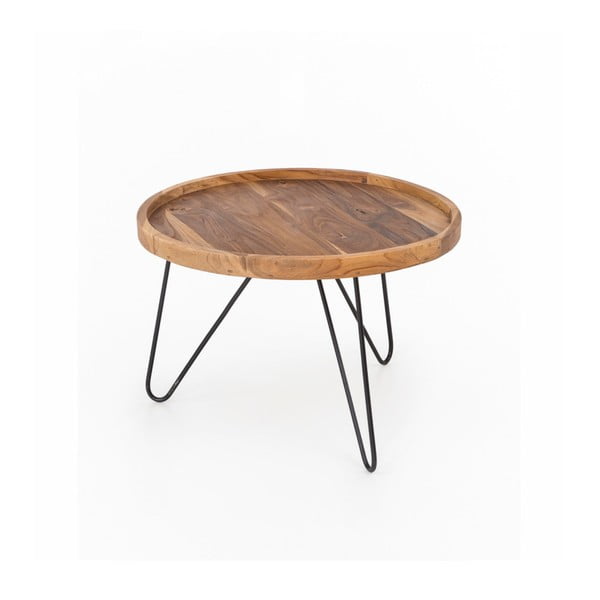 Kafijas galdiņš ar dzelzs kājām Index WOOX LIVING Patricia, ⌀ 65 cm