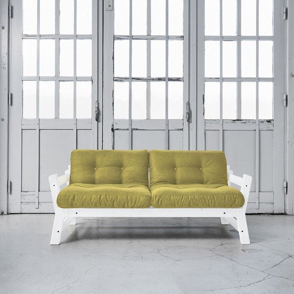 Dīvāns gulta Karup Step White/Avocado Green-image-1