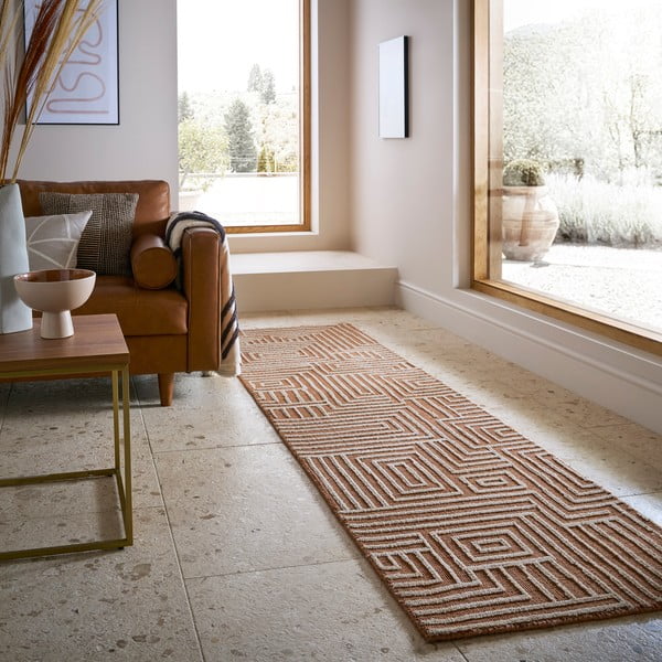 Terakotas oranžs celiņa paklājs 80x300 cm Kylo – Flair Rugs-image-2