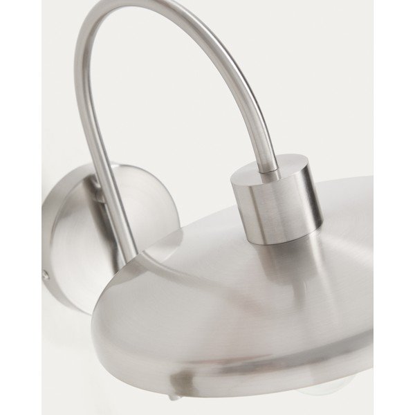 Sudraba krāsas sienas lampa ø 27 cm Nuvira – Kave Home-image-4