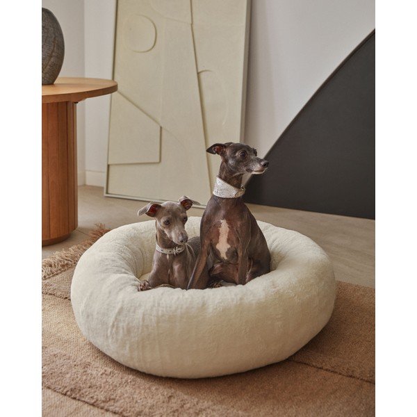 Balta suņu gulta ø 70 cm Woopy – Kave Home-image-1