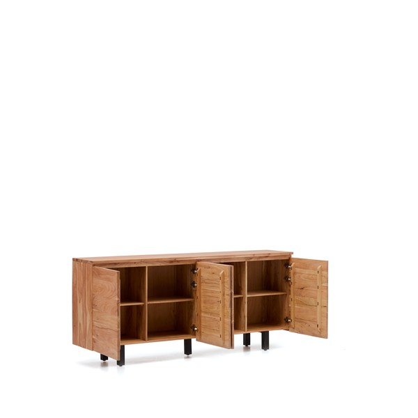 Dabīga toņa akācijas masīvkoka kumode 200x88x40 cm Uxue – Kave Home-image-3