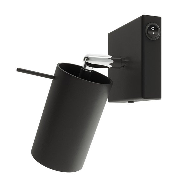 Melna metāla prožektora tipa lampa ø 6 cm Etna – Sollux