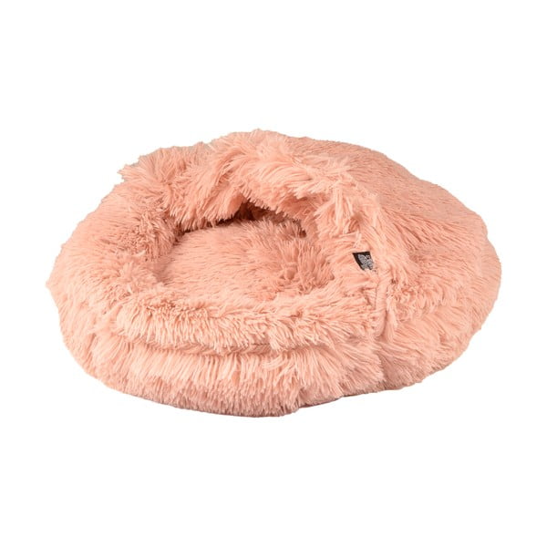Gaiši rozā būdas veida gulta kaķiem ø 55 cm – Love Story