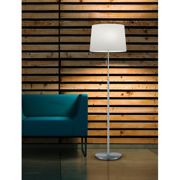Sudraba krāsas stāvlampa ar auduma abažūru (augstums 180 cm) Lyon – Trio-image-1