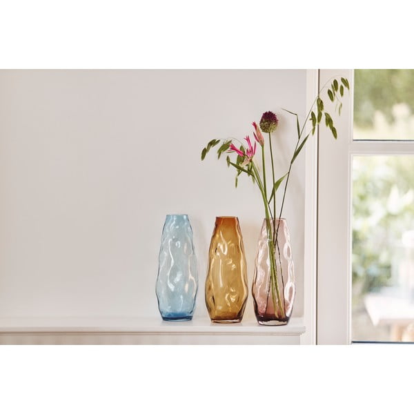 Gaiši zila stikla vāze Bahne & CO, augstums 28 cm-image-1