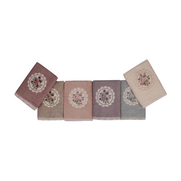 6 rozā vintage violeto roku dvieļu komplekts-image-3