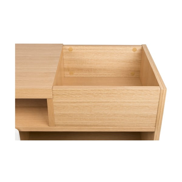 Kumode ar ozolkoka dekoru un baltām detaļām TemaHome Nyla-image-1