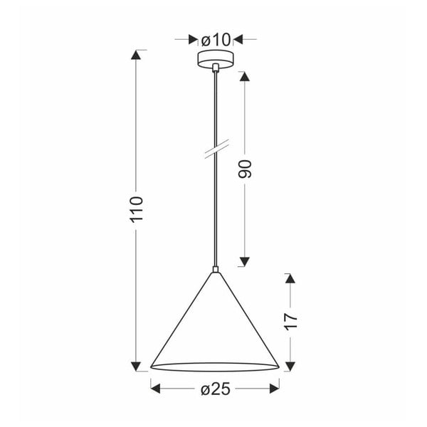 Brūna piekaramā lampa ar stikla abažūru ø 25 cm Dunca – Candellux Lighting-image-4