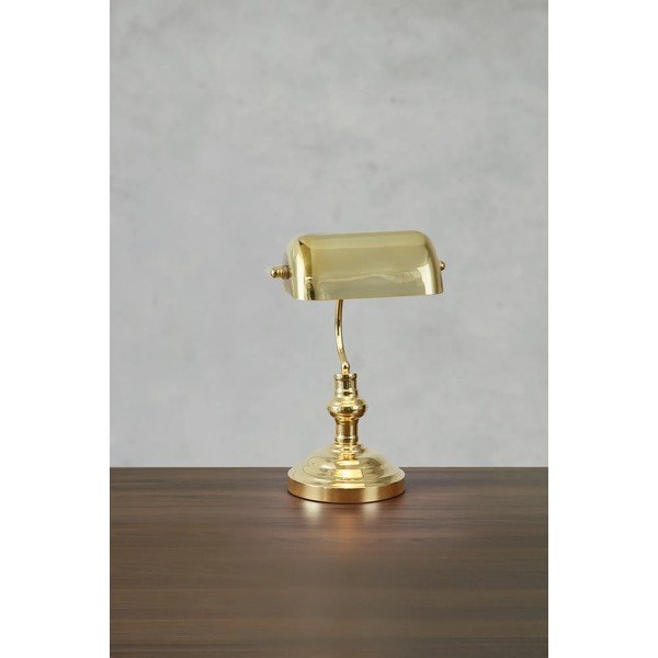 Misiņa krāsas galda lampa ar stikla abažūru (augstums 42 cm) Bankers – Markslöjd-image-3