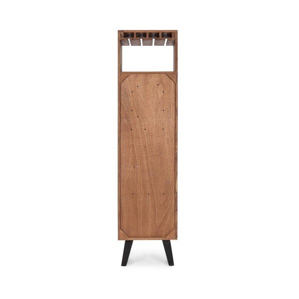 Dabīga toņa akācijas masīvkoka vīna skapis 45x180x40 cm Isar – Bizzotto-image-4