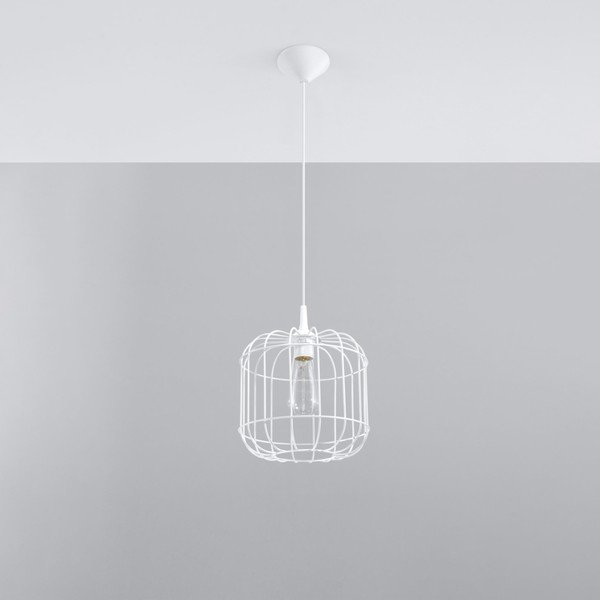 Balta piekaramā lampa ø 23 cm Albino – Sollux-image-2