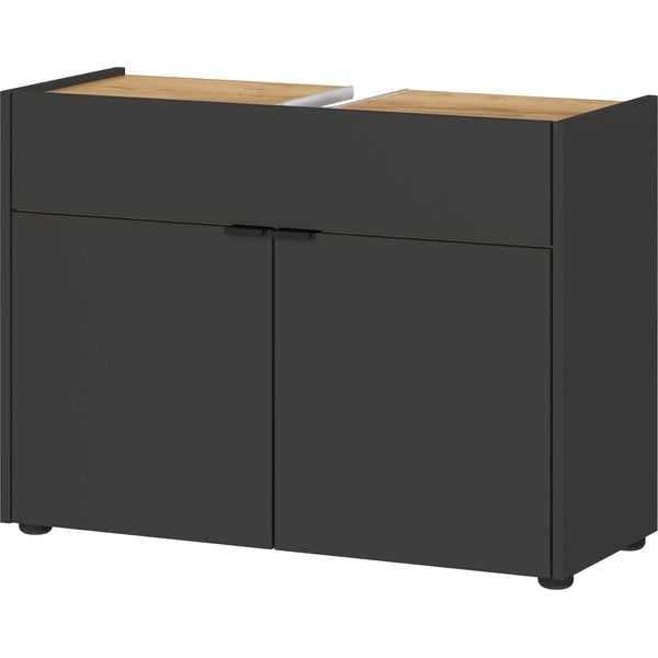 Antracīta pelēks skapītis zem izlietnes 80x60 cm Forano – Germania-image-2