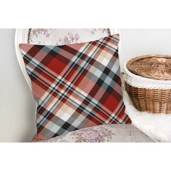 Sarkana dekoratīva spilvendrāna Minimalist Cushion Covers Flannel, 35 x 55 cm-image-2