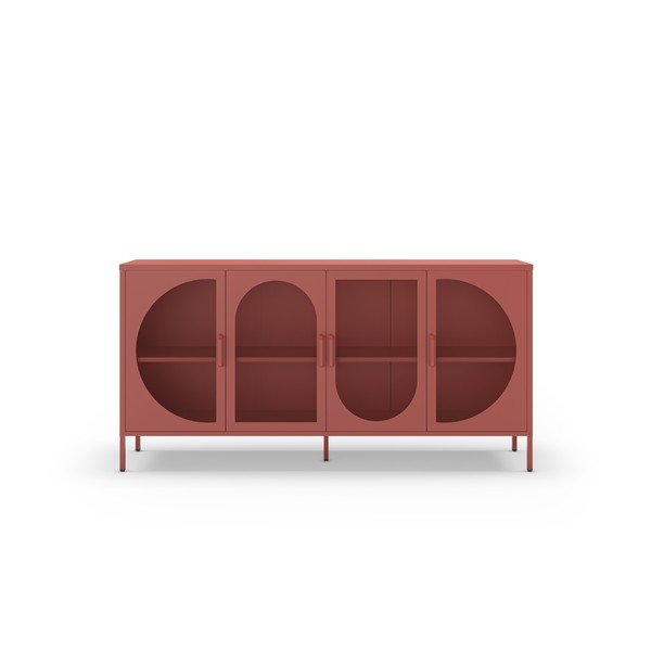 Ķieģeļu sarkana kumode 160x90 cm Tayra – Marckeric