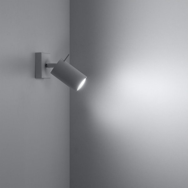 Balta metāla prožektora tipa lampa 8x8 cm Etna – Sollux-image-4