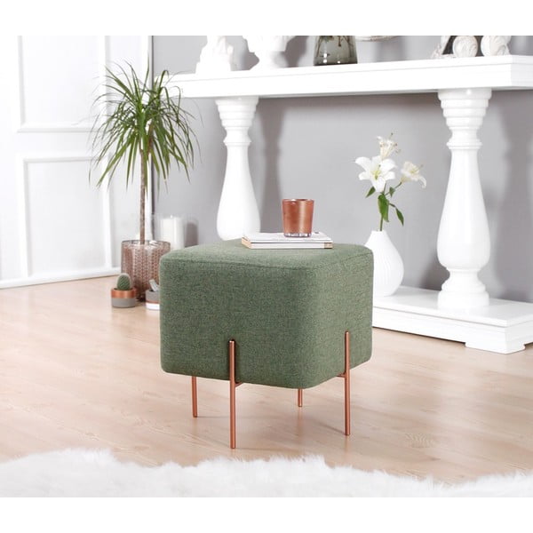 Gaiši zaļš pufs Copper – Artie-image-1