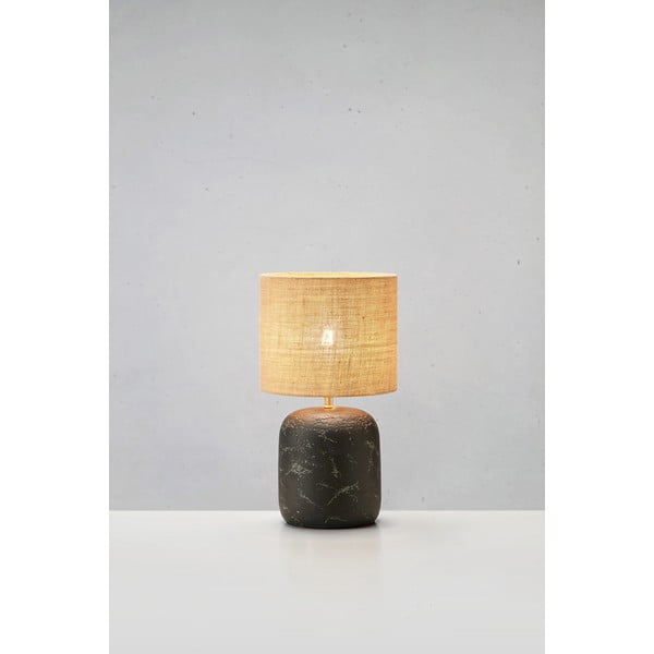 Melna/dabīga toņa galda lampa ar džutas abažūru (augstums 32,5 cm) Montagna – Markslöjd-image-4