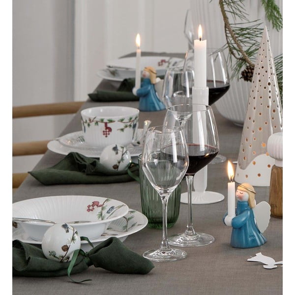 Balts zupas porcelāna šķīvis ar Ziemassvētku motīvu ø 21 cm Hammershøi Christmas – Kähler Design-image-2