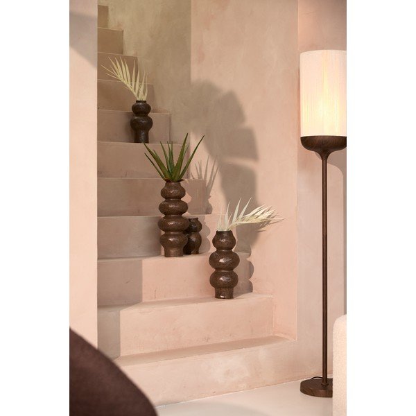 Brūna keramikas vāze (augstums 33,5 cm) Rogano – Light & Living-image-1