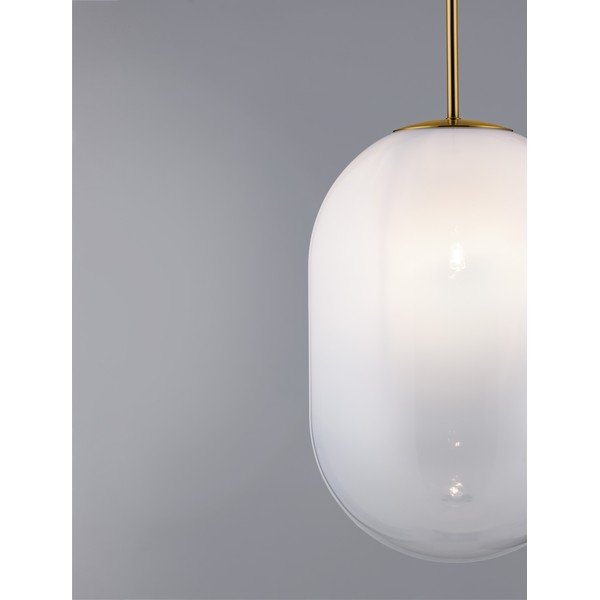 Balta/zelta krāsas stikla piekaramā lampa ø 24 cm Chrysi – Nova Luce-image-3