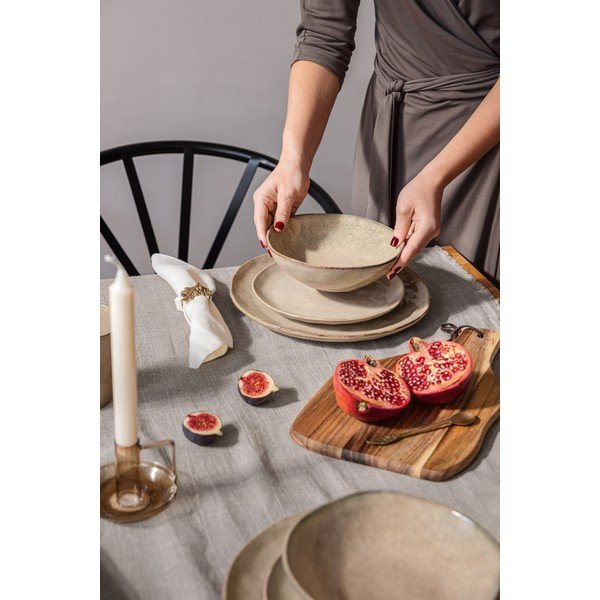 Bēšs keramikas trauku komplekts (16 gab.) Glosia – Bonami Selection-image-1