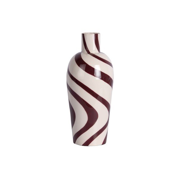 Bordo/balta tērauda vāze (augstums 30 cm) Dublin Swirl – PT LIVING