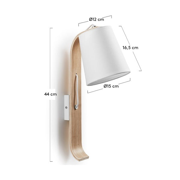 Balta sienas lampa Kave Home Percy-image-2