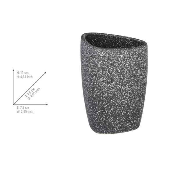 Pelēka keramikas krūze zobu birstei Wenko Pion-image-2