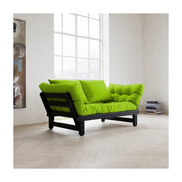 Dīvāns gulta Karup Beat Black/Lime