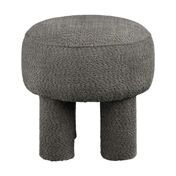 Tumši pelēks pufs no šenila auduma Canberra – House Nordic-image-2