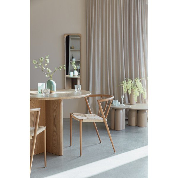 Apaļš ēdamgalds ar ozolkoka imitāciju ø 120 cm Laurent – White Label-image-3
