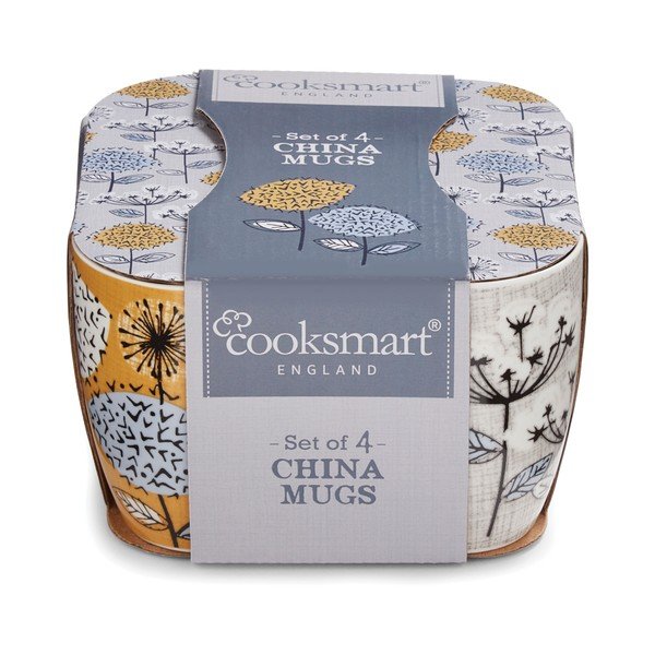 4 porcelāna krūžu komplekts Cooksmart England Retro, 350 ml-image-1