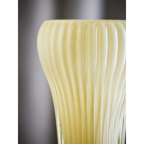 Gaiši dzeltena stikla rokām darināta vāze (augstums 28 cm) Averie – Bloomingville-image-4