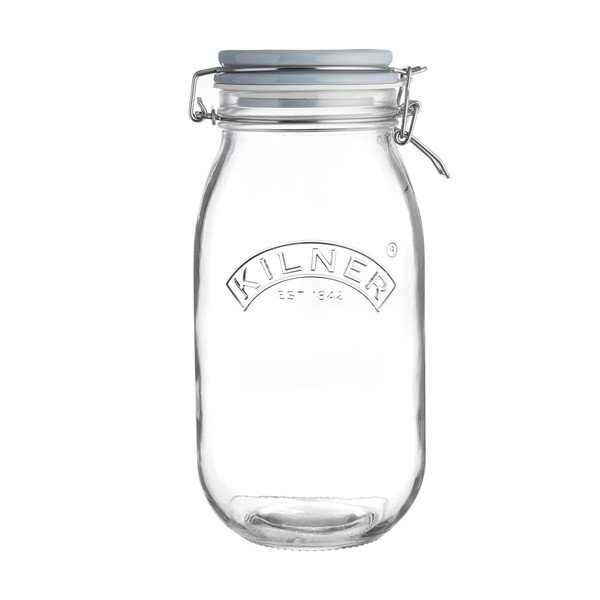 Kaķu našķu kastīte ar keramikas klipsi Kilner, 2 l