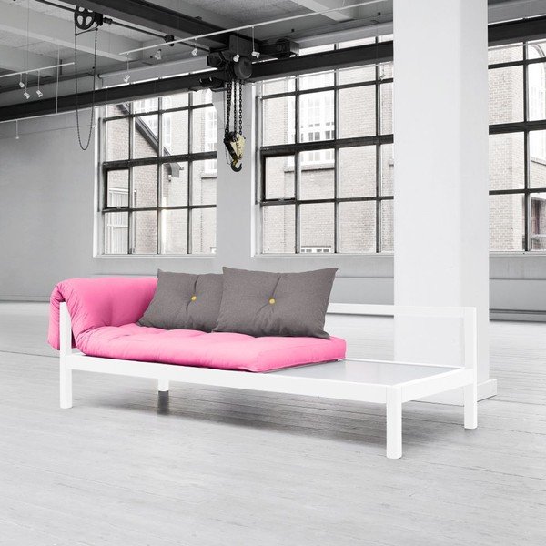 Daudzfunkcionālais dīvāns Karup Soul White/Magenta/Amarillo-image-1
