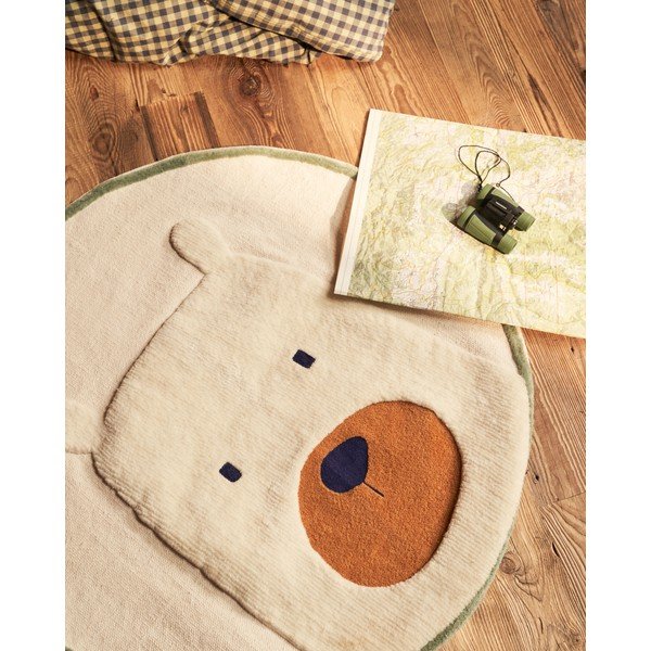 Krēmkrāsas bērnu paklājs ø 100 cm Zelda – Kave Home-image-1