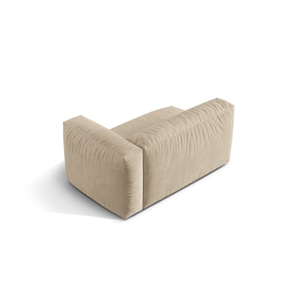 Bēša samta modulārā dīvāna daļa (ar labo stūri) Martina – Micadoni -image-2